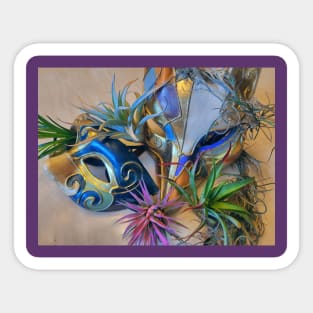 Masks and Airplants, a still-life. Sticker